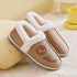 Winter Women Warm Slippers Cotton Plush Covered Back Thick Bottom Female Shoes Home Smile Face Casual Comfort Couple Slippers